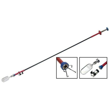 Elastyczne narzędzie do podnoszenia magnetycznego 700mm z chwytakiem, lustrem i oświetleniem LED AT8521 - ELLIENT TOOLS
