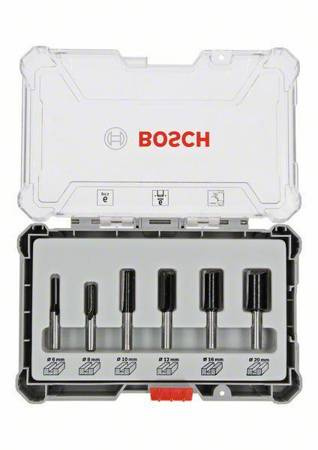 BOSCH ZESTAW FREZÓW PROSTYCH 6szt. UCHWYT 6mm
