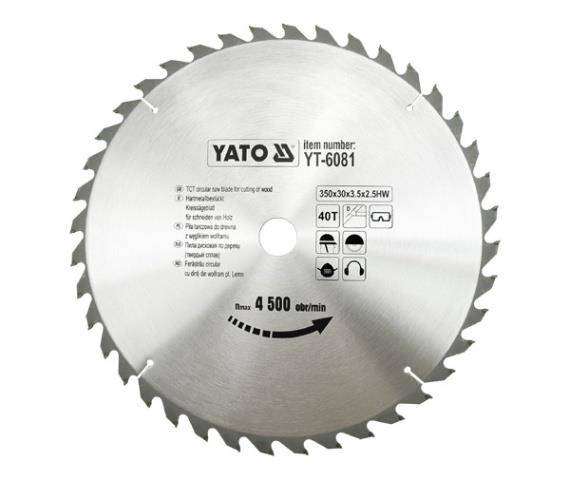 YATO PIŁA TARCZOWA WIDIOWA 350x30mm  40-ZĘBÓW 6081