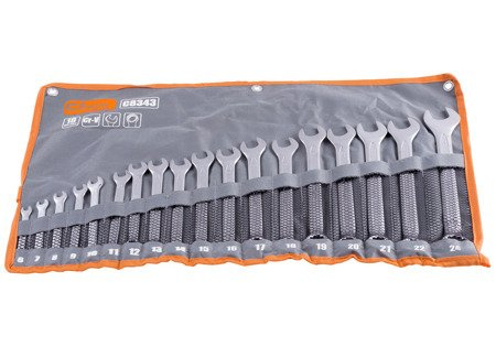 Klucze płasko - oczkowe satynowe 6-24 mm 18 szt. Corona / Richmann Exclusive C8343