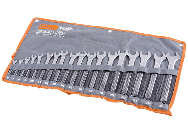 Klucze płasko - oczkowe satynowe 6-24 mm 18 szt. Corona / Richmann Exclusive C8343