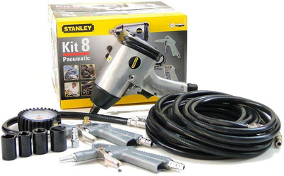 STANLEY ZESTAW NARZĘDZI PNEUMATYCZNYCH  8 elem.