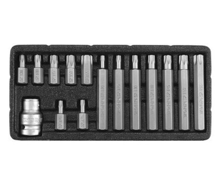 YATO KOŃCÓWKI TORX  15elem. Z OTWOREM 0417