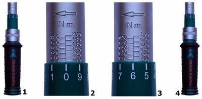Zestaw kluczy dynamometrycznych 1/4" 3/8" 1/2" 2-340 Nm Jonnesway