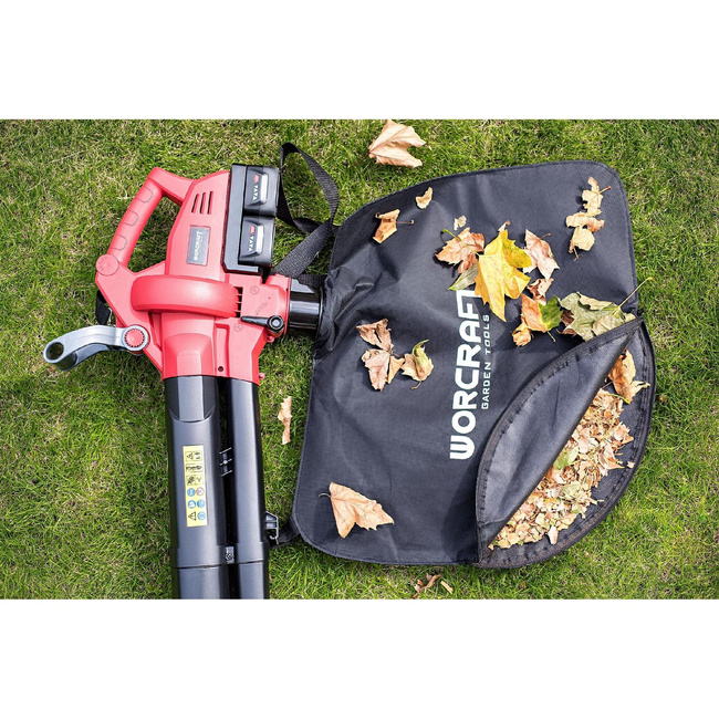 Odkurzacz do liści bezprzewodowy Li-ion,mulczarka 40V (20V+20V) CLBVS40LI - WORCRAFT