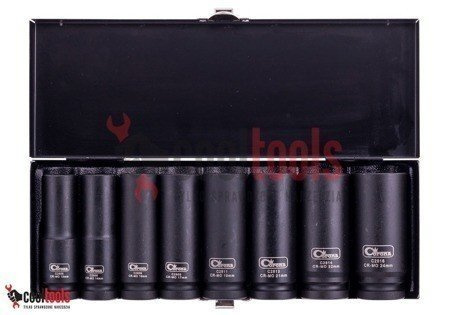 Zestaw nasadek udarowych długich 1/2" 13-24 mm 8 szt. Corona Exclusive C4026
