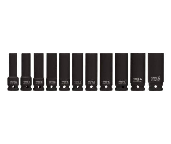 YATO NASADKI UDAROWE DŁUGIE 1/2" 11 elem. 10-24mm 1054
