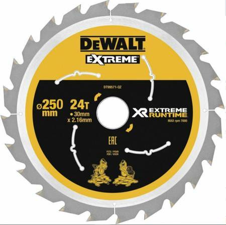 DEWALT PIŁA TARCZ.250x30mmx60z
