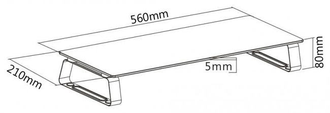 SOS 5000 TABLETOP MONITOR RISER STELL