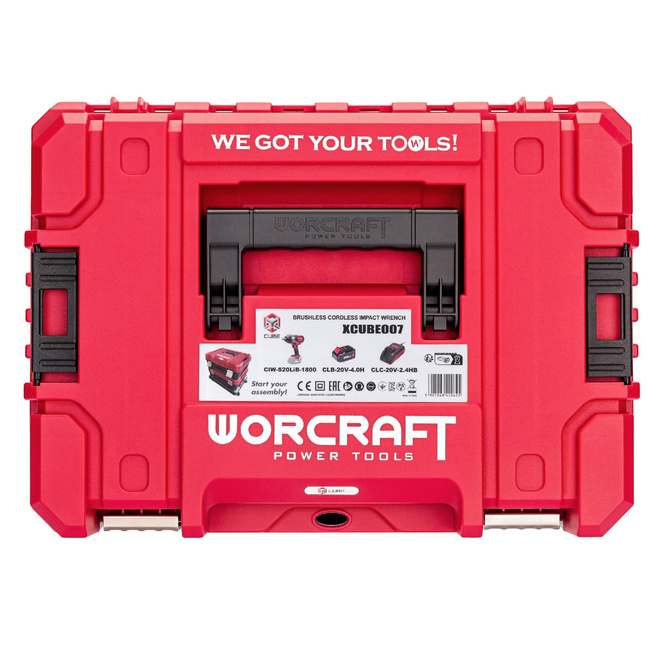 Akumulatorowy klucz udarowy bezszczotkowy Li-ion 3/4'' 1800Nm 20V zestaw w pudełku XCUBE CIWS20LIB1800X - WORCRAFT