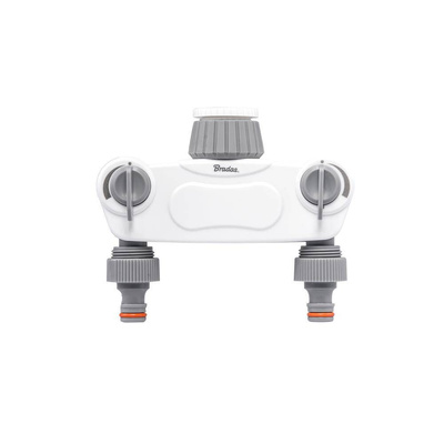 ROZDZIELACZ 2-DROŻNY GW  1"-3/4" SOLID Z ZAWORAMI /WHITE LINE