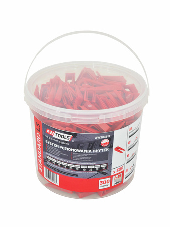 AWTOOLS SYSTEM POZIOMOWANIA PŁYTEK STANDARD 7-15mm - KLINY 300szt.