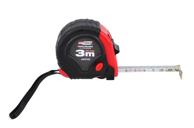AWTOOLS MIARA ZWIJANA CZERWONO-CZARNA  5m x 19mm