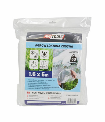 AWTOOLS AGROWŁÓKNINA ZIMOWA 30g 1,6x5m BIAŁA