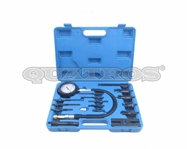 Próbnik ciśnienia sprężania disel 17szt. QUATROS QS30196