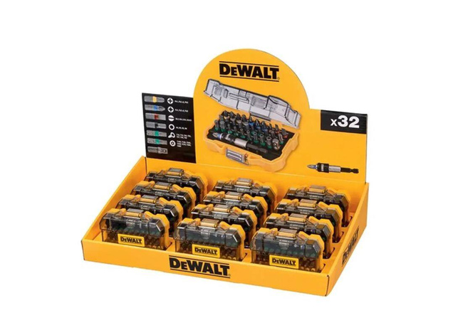 DEWALT ZESTAW KOŃCÓWEK  32cz. /EKSPOZYTOR 12op.