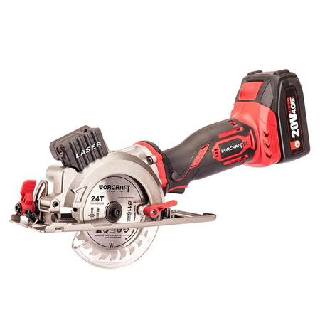 Akumulatorowa piła tarczowa Li-ion z laserem 20V CMCSS20LiB - WORCRAFT