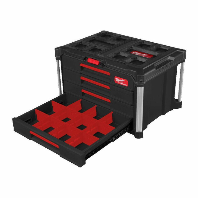 MILWAUKEE PACKOUT SKRZYNIA Z 4 SZUFLADAMI