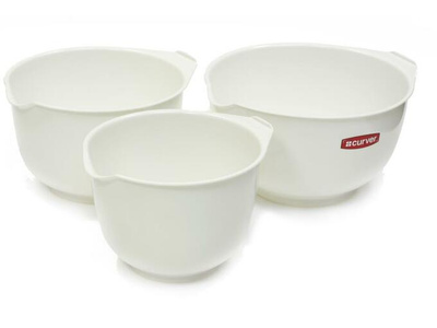 CURVER MISKI KOMPLET 3 SZT. 1,5L+2L+2,5L  /BIAŁY