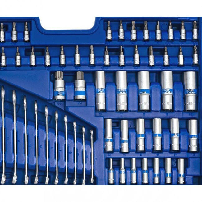 ZESTAW KLUCZY NASADOWYCH 1/4" + 3/8" + 1/2" 218 SZT. KR218MDA