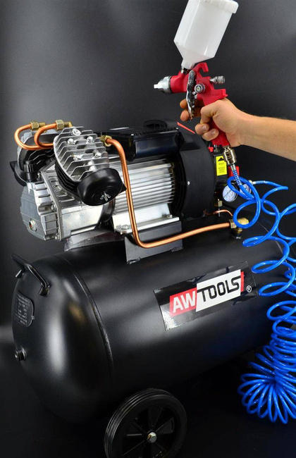 AWTOOLS SPRĘŻARKA OLEJOWA ZVA-50L V WYDAJNOŚĆ 370/min. ZBIORNIK 50l