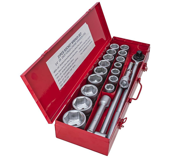 Zestaw kluczy nasadowych 3/4" 19-50 mm 21 szt. Changlu CTL00252