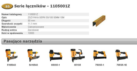 BOSTITCH ZSZYWKI S5 50mm 10 000 szt.