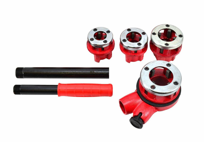 AWTOOLS GWINTOWNICA DO RUR 4szt. 1/2", 3/4", 1", 1-1/4"  ZESTAW WALIZKA