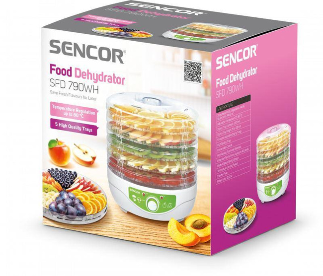 Suszarka do Owoców Grzybów Mięsa i Ryb Sencor SFD 790WH