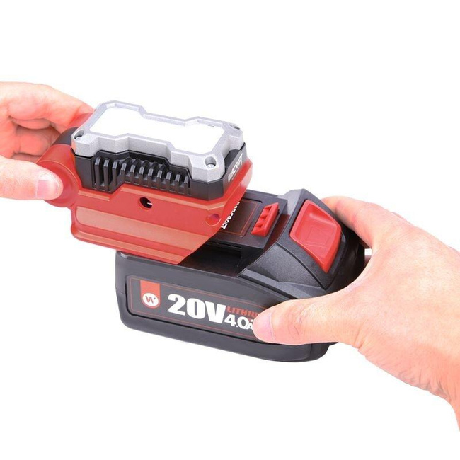 Lampa bezprzewodowa Li-ion COB (5W) z adapterem USB 20V CUAS20Li - WORCRAFT