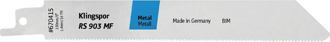 KLINGSPOR BRZESZCZOT DO PIŁY SZABLASTEJ 150x19x0,9mm RS 903 MF /5szt.