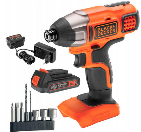 BLACK+DECKER ZAKRĘTARKA UDAR. 18V BDCIM18D1A 115Nm 1x2,0Ah