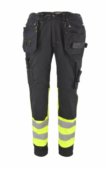 AWTOOLS SPODNIE  ROBOCZE  KIESZENIE MONTERSKIE T3/ ODBLASKOWE/ XXXL