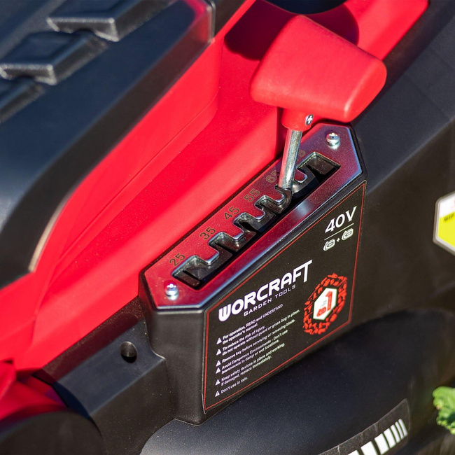 Akumulatorowa kosiarka do trawy bezszczotkowa Li-ion 40V (20V + 20V) CLMS40LiBH - WORCRAFT