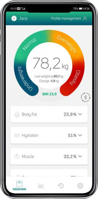 Waga łazienkowa fitness Sencor SBS 8800BK