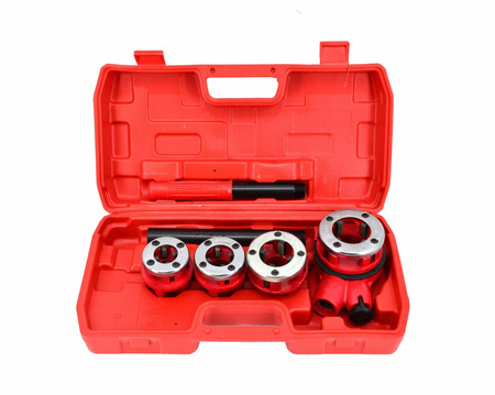 AWTOOLS GWINTOWNICA DO RUR 4szt. 1/2", 3/4", 1", 1-1/4"  ZESTAW WALIZKA