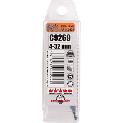 WIERTŁO STOPNIOWE SPIRALNE DO METALU 4-32 MM Richmann Exclusive C9269