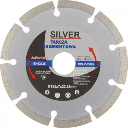 TARCZA DIAMENTOWA SEGMENTOWA  125 x 22,2 x 7mm