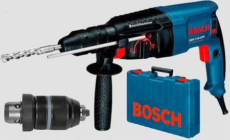 BOSCH MŁOTOWIERTARKA Z OPCJĄ KUCIA 800W 2,7J + DODATKOWY UCHWYT GBH 2-26 DFR