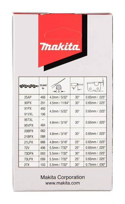 MAKITA ŁAŃCUCH TNĄCY 91VXL 25cm 1,3mm 3/8" DO EY2650H, EY401MP