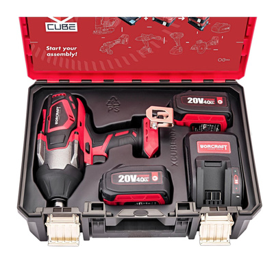 Akumulatorowy klucz udarowy bezszczotkowy Li-ion 3/4'' 1800Nm 20V zestaw w pudełku XCUBE CIWS20LIB1800X - WORCRAFT