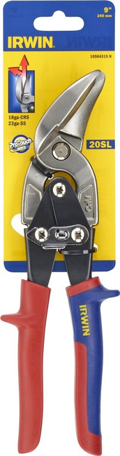 Nożyce offsetowe 20SL do blachy cięcie prosto / pod kątem / po łuku w lewo IRWIN 10504315N
