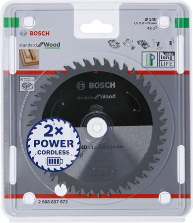 BOSCH PIŁA STANDARD WOOD ACCU 140x20x42z