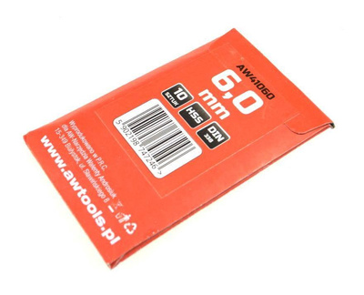 AWTOOLS WIERTŁO METAL BIAŁE  6,0mm/10szt.