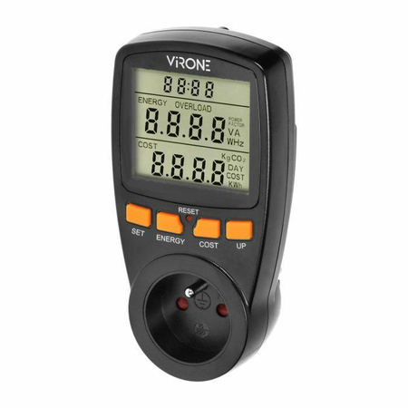 ORNO WATOMIERZ JEDNOTARYFOWY Z WYŚWIETACZEM LCD SCHUKO