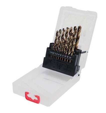 YATO ZESTAW WIERTEŁ DO METALU HSS  19 elem. 1-10mm, KOBALT