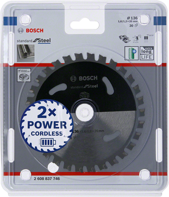 BOSCH PIŁA STANDARD.STAL 136x20x30z ACCU