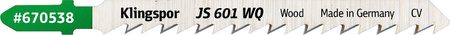 KLINGSPOR BRZESZCZOT DO WYRZYNARKI 115x8x1,45mm JS 601 WQ /5szt.