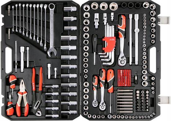 YATO ZESTAW NARZĘDZI  225 elem. 1/2" 3/8" 1/4"  XXL 38941