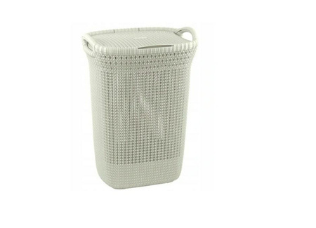 CURVER KOSZ NA BIELIZNĘ KNIT 57L /KREMOWY